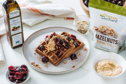 Chocolate Hazelnut Waffles with Cinnamon Mascarpone – Oregon Orchard ...